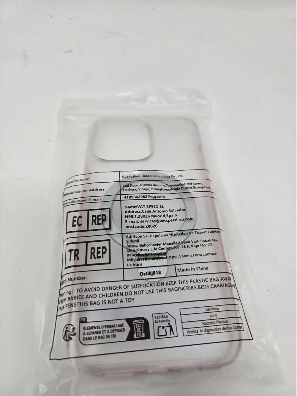 Clear Protective Case for iPhone 14 Pro Max with Magnetic Ring